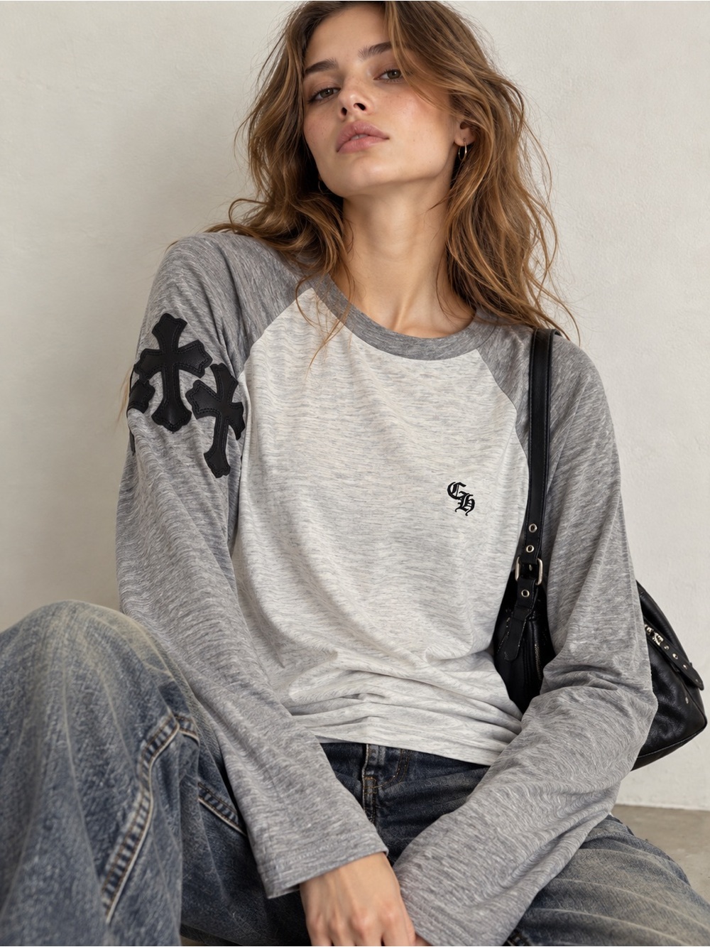 Soft Tencel Raglan Long Sleeve Top